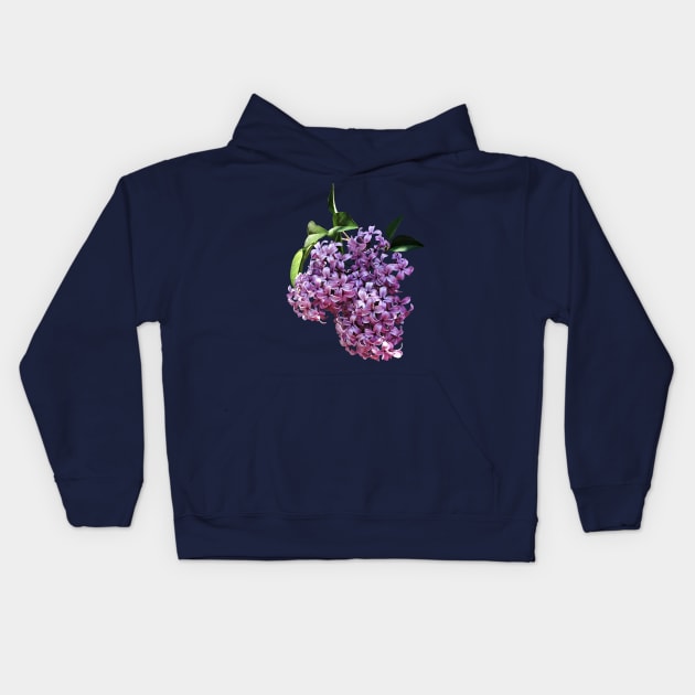 Lilacs - Delicate Pink Lilacs Kids Hoodie by SusanSavad